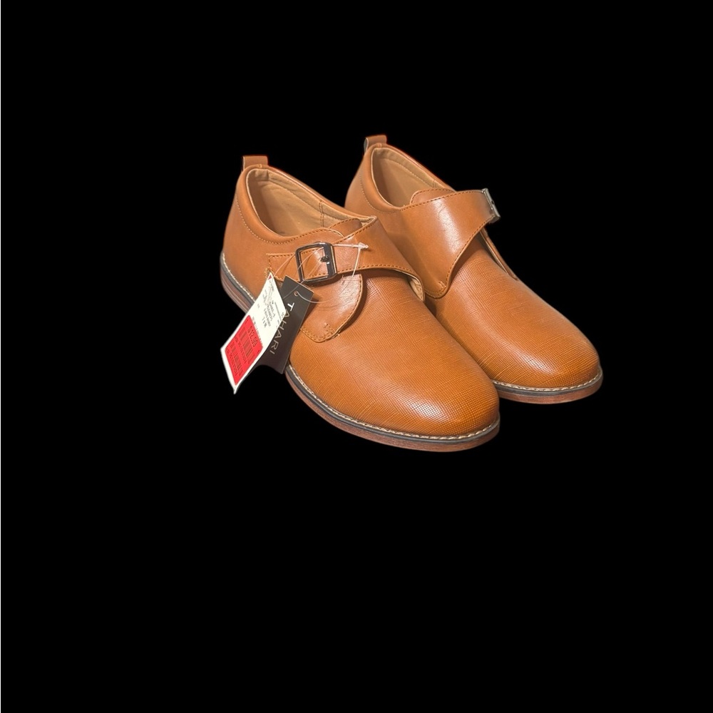 Tahari Boy’s‎ Brown Leather Buckle Shoes